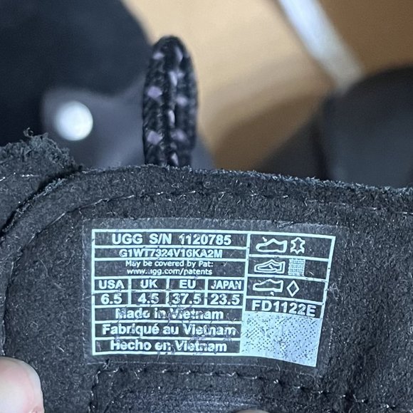 UGG Women's Hapsburg Black Waterproof Duck Boot Size 6.5 New - Picture 6 of 10